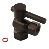 Kingston Brass CC44405DL 1/2" FIP X 1/2" OD Comp Angle Stop Valve, Oil Rubbed Bronze