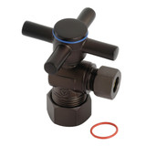 Kingston Brass CC53305DX Concord 5/8" x 3/8" O.D. Comp, Quarter Turn Angle Stop Valve, Oil Rubbed Bronze