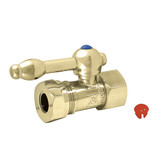 Kingston Brass CC44152KL 1/2" FIP x 1/2" or 7/16" Slip Joint Straight Shut-Off Valve, Polished Brass