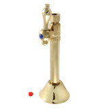 Kingston Brass CC83252 1/2" Sweat x 3/8" OD Comp Straight Shut-Off Valve with 5" Extension, Polished Brass