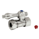 Kingston Brass  CC44156 Quarter Turn Valve (1/2" FIP X 1/2" or 7/16-Inch" Slip Joint), Polished Nickel