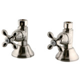 Kingston Brass CCK44158AX Straight Stop Shut Off Valve, Brushed Nickel Kingston Brass CCK44158AX Straight Stop Shut Off Valve, Brushed Nickel