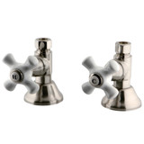 Kingston Brass CCK44158PX Straight Stop Shut Off Valve, Brushed Nickel Kingston Brass CCK44158PX Straight Stop Shut Off Valve, Brushed Nickel