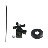 Kingston Brass KTK100MBP Trimscape Toilet Supply Kit, 1/2" IPS x 3/8" O.D. Comp, Matte Black