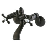 Kingston Brass CC2665 Vintage Wall Mount Tub Faucet with Riser Adaptor, Oil Rubbed Bronze
