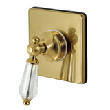 Kingston Brass KS3047WLL 3-Way Diverter Valve with Trim Kit, Brushed Brass