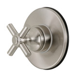 Kingston Brass KS3038EX Elinvar 3-Way Diverter Valve with Trim Kit, Brushed Nickel