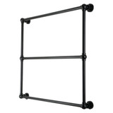 Kingston Brass DTM32363MB Palatine 36-Inch x 32-Inch Wall Mount Towel Rack, Matte Black