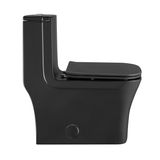 Swiss Madison SM-1T106MB Concorde One-Piece Square Toilet Dual-Flush 1.1/1.6 gpf in Matte Black