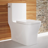 Swiss Madison SM-1T107 Concorde One-Piece Square Toilet Side Flush 1.28 gpf-Glossy White