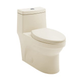 Swiss Madison SM-1T118BQ Virage One-Piece Elongated Toilet Vortex Dual-Flush 1.1/1.6 gpf - Bisque