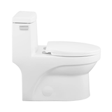 Swiss Madison SM-1T123 Virage One-Piece Elongated Toilet Vortex Side Flush 1.28 gpf - Glossy White