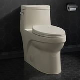 Swiss Madison SM-1T123BQ Virage One-Piece Elongated Toilet Vortex Side Flush 1.28 gpf - Bisque