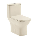 Swiss Madison SM-1T256BQ Carré One-Piece Square Toilet Dual-Flush 1.1/1.6 gpf - Bisque