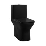 Swiss Madison SM-1T256MB Carré One-Piece Square Toilet Dual-Flush 1.1/1.6 gpf in Matte Black