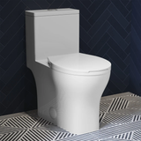 Swiss Madison SM-1T271 Sublime III One-Piece Round Toilet Vortex Dual-Flush 0.95/1.26 gpf - Glossy White