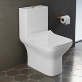 Swiss Madison SM-1T276 Carre One-Piece Square Toilet Dual Flush 1.1/1.6 gpf with 10" Rough - - White