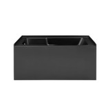 Swiss Madison SM-AB549MB Voltaire 54" X 30" Left-Hand Drain Alcove Bathtub with Apron in Matte Black