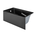 Swiss Madison  SM-AB549MB Voltaire 54" X 30" Left-Hand Drain Alcove Bathtub with Apron in Matte Black