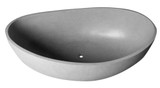 ALFI 63" Solid Concrete Gray Matte Oval Bathtub - ABCO63TUB