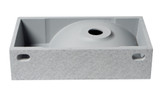 ALFI 16" x 9" Small Rectangular Solid Concrete Gray Matte Wall Mounted Bathroom Sink - ABCO108