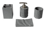 ALFI 5 Piece Solid Concrete Gray Matte Bathroom Accessory Set - ABCO1019
