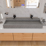 ALFI 5 Piece Solid Concrete Gray Matte Bathroom Accessory Set - ABCO1019