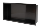 Alfi ABNP2412-BB 24" x 12" Brushed Black PVD Stainless Steel Horizontal Single Shelf Shower Niche
