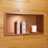ALFI 24" x 12" Brushed Copper PVD Stainless Steel Horizontal Single Shelf Shower Niche - ABNP2412-BC