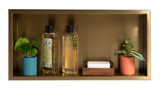 ALFI 24" x 12" Brushed Gold PVD Stainless Steel Horizontal Single Shelf Shower Niche - ABNP2412-BG