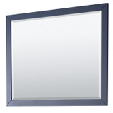 Wyndham WCV252548SBBCXSXXM46 Daria 48 Inch Single Bathroom Vanity in Dark Blue, No Countertop, No Sink, Matte Black Trim, 46 Inch Mirror