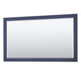 Wyndham WCV232360SBBCXSXXM58 Avery 60 Inch Single Bathroom Vanity in Dark Blue, No Countertop, No Sink, Matte Black Trim, 58 Inch Mirror