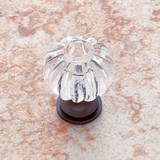 JVJ Old World Bronze Acrylic Crystal" 1" Door Knob - 53712