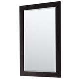 Wyndham WCV252530SEBCXSXXM24 Daria 30 Inch Single Bathroom Vanity in Dark Espresso, No Countertop, No Sink, Matte Black Trim, 24 Inch Mirror