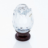 JVJ Old World Bronze 31% Leaded Crystal 30 mm (1 3/16") Rose Door Knob - 52512