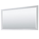 Wyndham WCF111172DWHWCUNSM70 Icon 72 Inch Double Bathroom Vanity in White, White Cultured Marble Countertop, Undermount Square Sinks, Brushed Nickel Trim, 70 Inch Mirror