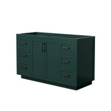 Wyndham WCF292954SGKCXSXXMXX Miranda 54 Inch Single Bathroom Vanity in Green, No Countertop, No Sink, Matte Black Trim