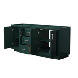 Wyndham WCF292972DGECXSXXMXX Miranda 72 Inch Double Bathroom Vanity in Green, No Countertop, No Sink, Brushed Nickel Trim