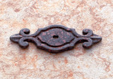 JVJ Rust Finish 3" Deco Back Plate for Door Knob - 46749