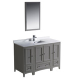 Fresca FVN20-122412GR Fresca Oxford 48" Gray Traditional Bathroom Vanity