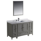 Fresca FVN20-123012GR Fresca Oxford 54" Gray Traditional Bathroom Vanity