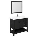 Fresca  FVN2340BL Fresca Manchester 42" Black Traditional Bathroom Vanity w/ Mirror