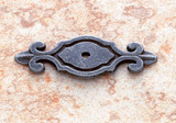 JVJ Iron Finish 3" Deco Back Plate for Door Knob - 46722