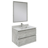 Fresca FVN3130ASH Fresca Formosa 30" Wall Hung Modern Bathroom Vanity w/ Mirror in Ash