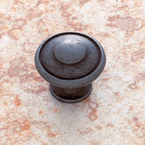 JVJ Iron Finish 1 3/16" Large Button Door Knob - 46322