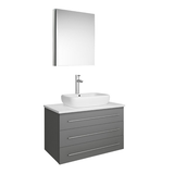 Fresca FVN6183GR-VSL Fresca FVN6183GR-VSL Modello 32" Gray Wall Hung Modern Bathroom Vanity with Medicine Cabinet