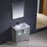 Fresca FVN6230GR-UNS Fresca Torino 30" Gray Modern Bathroom Vanity w/ Integrated Sink
