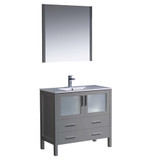 Fresca FVN6236GR-UNS Fresca Torino 36" Gray Modern Bathroom Vanity w/ Integrated Sink