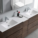 Fresca FVN93-361236RW-D Fresca Lazzaro 84" Rosewood Free Standing Double Sink Modern Bathroom Vanity w/ Medicine Cabinet