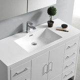 Fresca FVN9448WH Fresca Imperia 48" Glossy White Free Standing Modern Bathroom Vanity w/ Medicine Cabinet